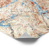 ヴィンテージオールドフォージニューヨーク地形図 ポスター (角)