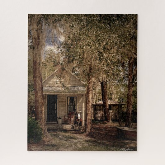 ヴィンテージオールドフロリ素朴ダウッドコテージ ジグソーパズル (縦)
