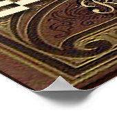 ヴィンテージオールドブックカスタムファミリーツリーテンプレート ポスター (角)