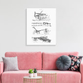 ヴィンテージオールドプラウファーム機器農耕プラウ キャンバスプリント (インサイチュ (リビング))