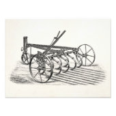 ヴィンテージオールドプラウファーム機器農耕プラウ フォトプリント (正面)