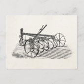 ヴィンテージオールドプラウファーム機器農耕プラウ ポストカード (正面)