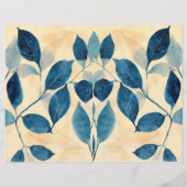 ヴィンテージオールドページブルーグリーンリージャンクジャーナル (裏面)