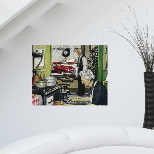 ヴィンテージオールドホームファッションドクリスマス ポスター