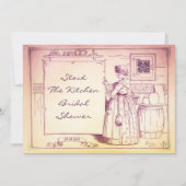 ヴィンテージオールドマザーラージキッチンブライダルシャワー 招待状 (正面)