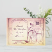 ヴィンテージオールドマザーラージキッチンブライダルシャワー 招待状 (スタンド正面)