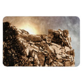 ヴィンテージオールドマンオブザマウンテンニューハンプシャー マグネット (横)