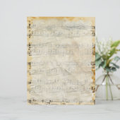 ヴィンテージオールドミュージックパーチメントレターヘッド (スタンド正面)