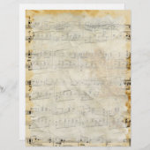 ヴィンテージオールドミュージックパーチメントレターヘッド (正面/裏面)