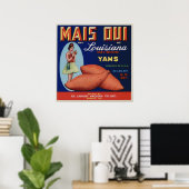 ヴィンテージオールドヤムフルーツクラートラベル ポスター (ホームオフィス)