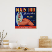 ヴィンテージオールドヤムフルーツクラートラベル ポスター (キッチン)