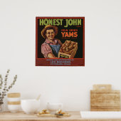 ヴィンテージオールドヤムフルーツクラートラベル ポスター (キッチン)