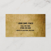ヴィンテージオールドルック野球ビジネスカード 名刺 (裏面)