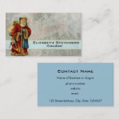 ヴィンテージオールドワールドクリスマスサンタ 名刺 (正面/裏面)