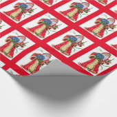 ヴィンテージオールドワールドサンタクリスマスラッピング紙 ラッピングペーパー (角)