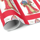 ヴィンテージオールドワールドサンタクリスマスラッピング紙 ラッピングペーパー (ロールコーナー)