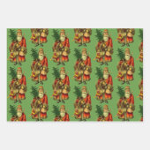 ヴィンテージオールドワールドサンタス ラッピングペーパーシート (正面3)