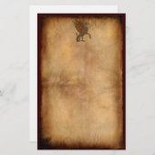 ヴィンテージオールドワールドドラゴンのパーチメント効果 便箋 (正面/裏面)