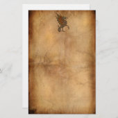 ヴィンテージオールドワールドドラゴンのパーチメント効果 便箋 (正面/裏面)