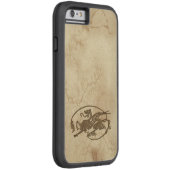 ヴィンテージオールドワールドドラゴンオンパーチフェイクメント Case-Mate iPhoneケース (裏面/右)