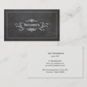 ヴィンテージオールドワールドブラックチャッ素朴クボード 名刺 (正面/裏面)