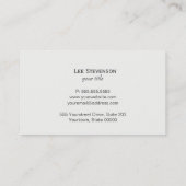 ヴィンテージオールドワールドブラックチャッ素朴クボード 名刺 (裏面)