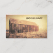 ヴィンテージオールド素朴ブラウンバーンインフィールドサンライズアート 名刺 (正面)