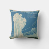 ヴィンテージオールド・忠実イエローストーン国立公園 クッション (正面)