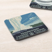 ヴィンテージオールド・忠実イエローストーン国立公園 コースター (左側)