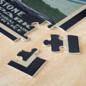 ヴィンテージオールド・忠実イエローストーン国立公園 ジグソーパズル (側面)