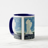 ヴィンテージオールド・忠実イエローストーン国立公園 マグカップ (正面左)