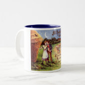 ヴィンテージオールハロウィーングリーティングカップル ツートーンマグカップ (正面左)