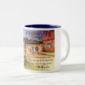 ヴィンテージオールハロウィーングリーティングカップル ツートーンマグカップ (正面右)