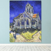 ヴィンテージオーヴェーズシュルオイズにある教会はヴァン・ゴッホ キャンバスプリント (インサイチュ (ウッドフロア))