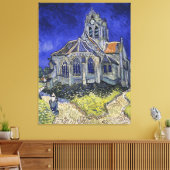 ヴィンテージオーヴェーズシュルオイズにある教会はヴァン・ゴッホ キャンバスプリント (インサイチュ (リビング))