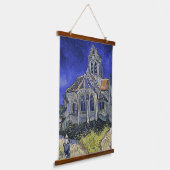 ヴィンテージオーヴェーズシュルオイズにある教会はヴァン・ゴッホ 吊り下げ型タペストリー (傾斜あり)