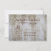 ヴィンテージオー動揺してバーレイウッド結婚の出欠確認カード 出欠カード (正面)