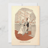 ヴィンテージオ素朴ールドカップルおもしろいシックレトロ結婚ズ 招待状 (裏面)