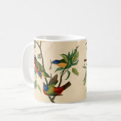 ヴィンテージオ絵画ードボンのバント絵画鳥のGif コーヒーマグカップ (正面左)