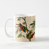ヴィンテージオ絵画ードボンのバント絵画鳥のGif コーヒーマグカップ (左)