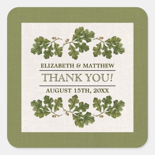 ヴィンテージオ葉ークズバ結婚ラップ スクエアシール (正面)