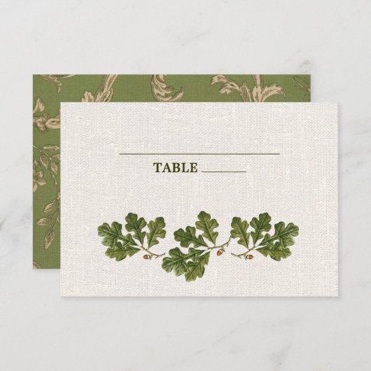 ヴィンテージオ葉ークラップのテクスチ結婚ャ 招待状 (正面/裏面)