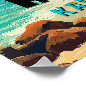 ヴィンテージカイルアコナハワイビーチ ポスター (角)