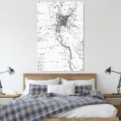 ヴィンテージカイロの地図（1911年） キャンバスプリント (インサイチュ (寝室))