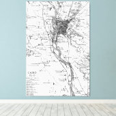 ヴィンテージカイロの地図（1911年） キャンバスプリント (インサイチュ (ウッドフロア))