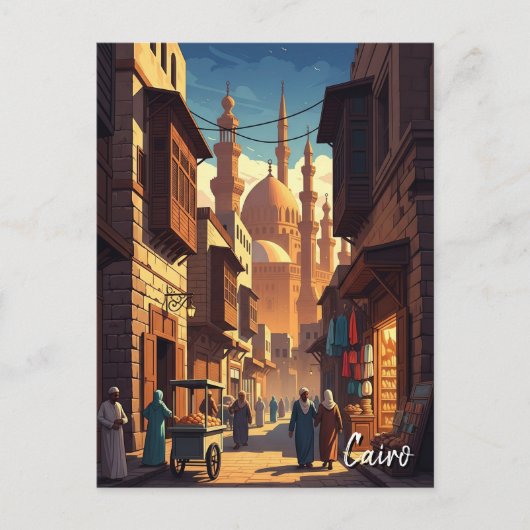 ヴィンテージカイロエジプト旅行 ポストカード (正面)