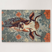 ヴィンテージカウウィリアムインスパイアモリスフローラ ジグソーパズル (横)