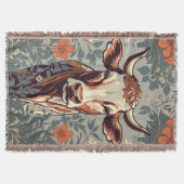 ヴィンテージカウウィリアムインスパイアモリスフローラ スローブランケット (正面)