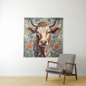 ヴィンテージカウウィリアムインスパイアモリスフローラ タペストリー (インサイチュ)