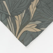 ヴィンテージカウウィリアムインスパイアモリスフローラ フリースブランケット (角)